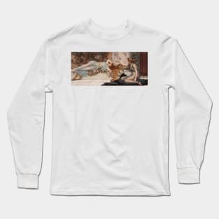 Mischief and Repose by John William Godward Long Sleeve T-Shirt